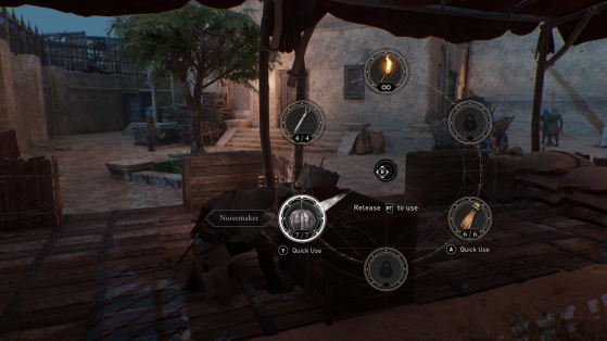 Exemple d'outils et armes secondaires - Assassin's Creed Mirage