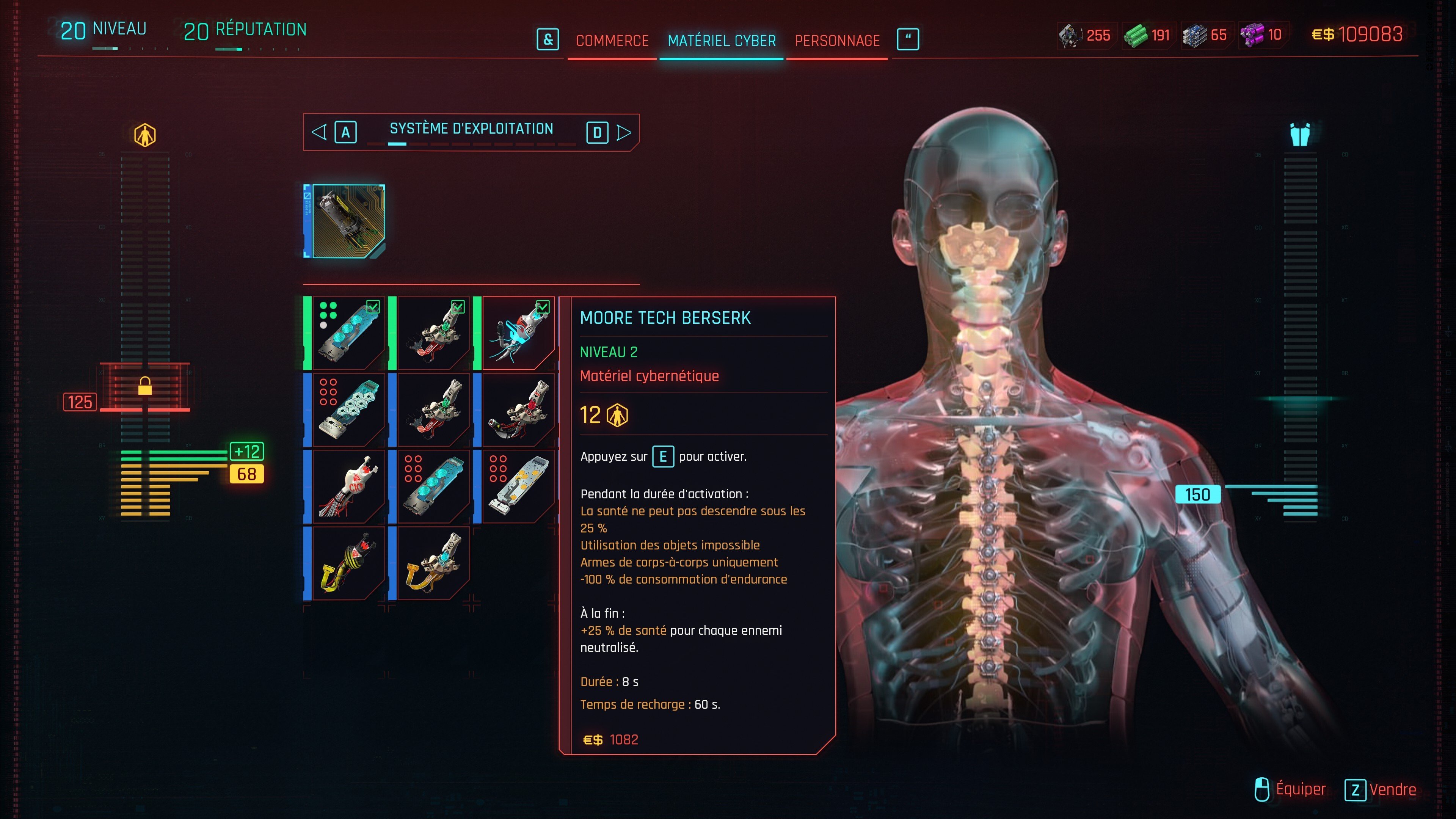 Meilleur Build Cyberpunk 2077 Phantom Liberty Niveau maximum, que choisir entre Sandevistan et