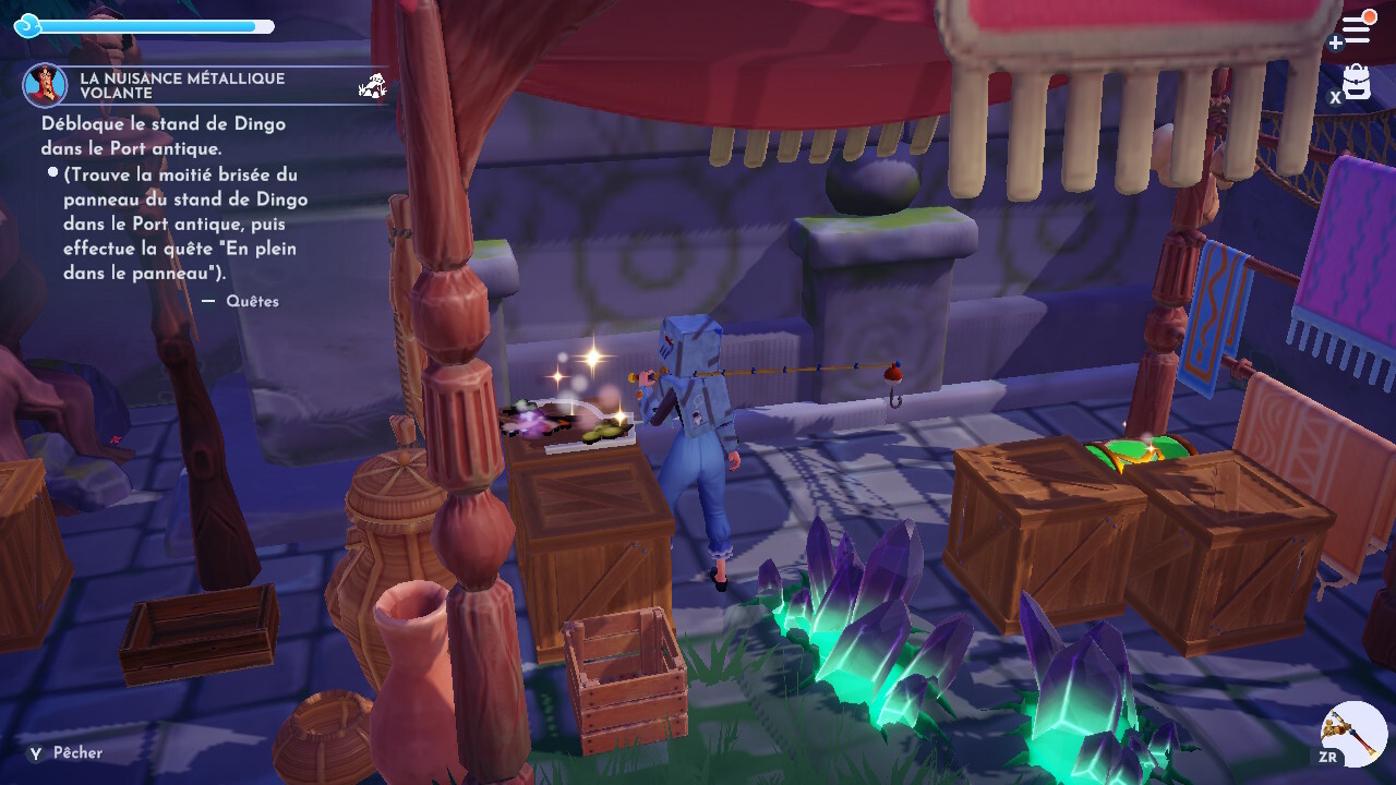 DLC Disney Dreamlight Valley Nuisance sonore métallique, escargot de mer, morceau de plastique