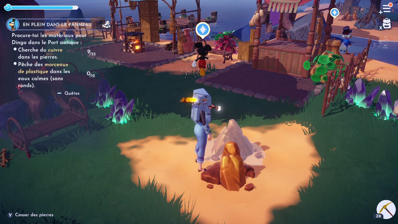 DLC Disney Dreamlight Valley Nuisance sonore métallique, escargot de mer, morceau de plastique