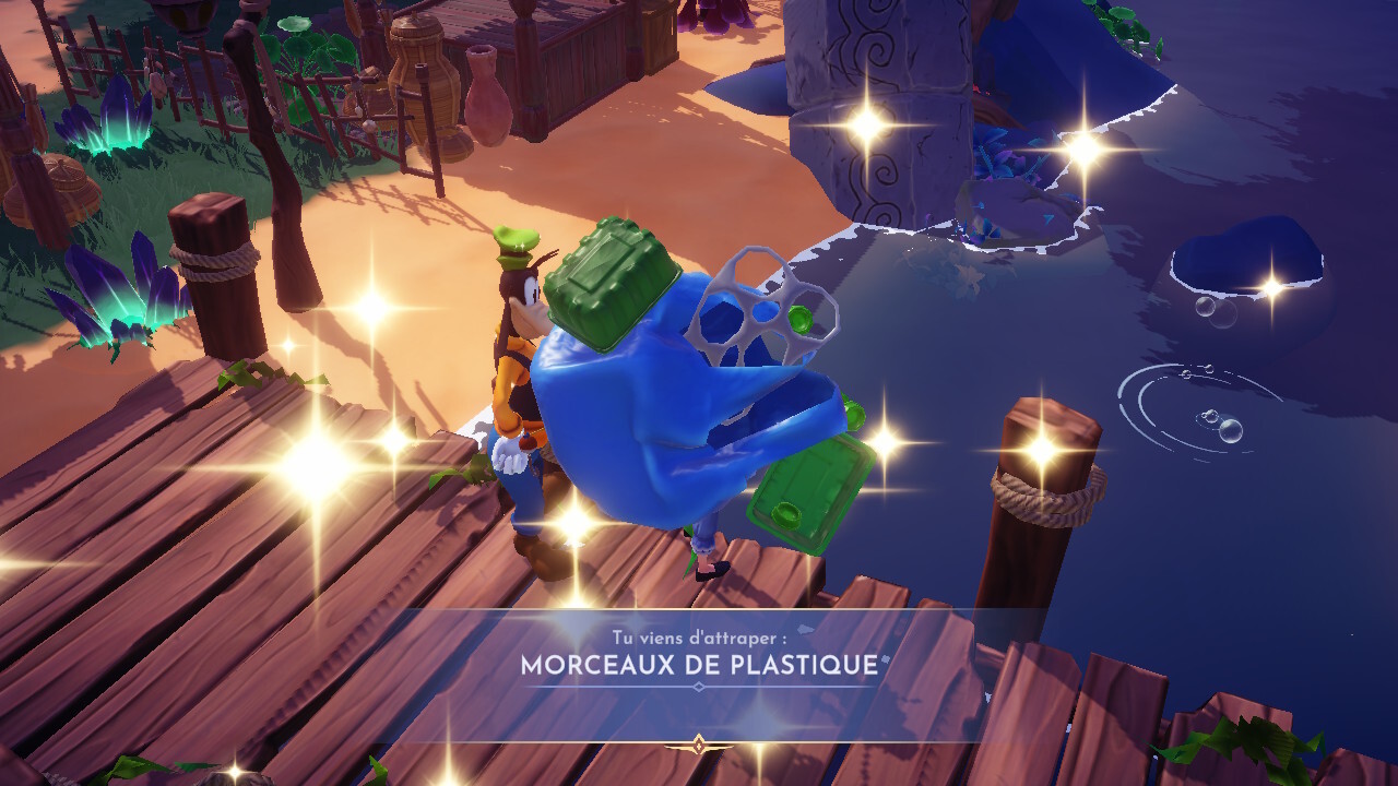DLC Disney Dreamlight Valley Nuisance sonore métallique, escargot de mer, morceau de plastique