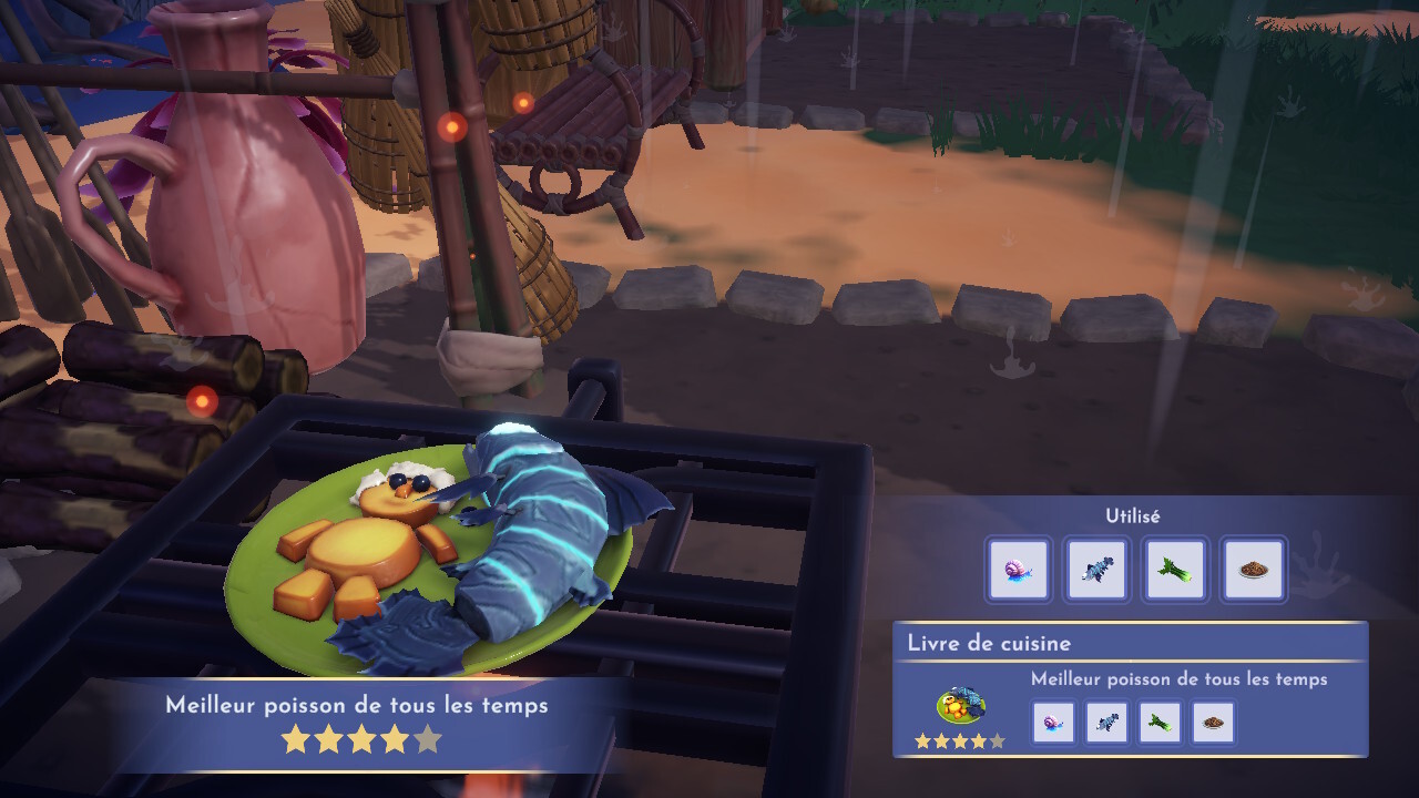 DLC Disney Dreamlight Valley Nuisance sonore métallique, escargot de mer, morceau de plastique