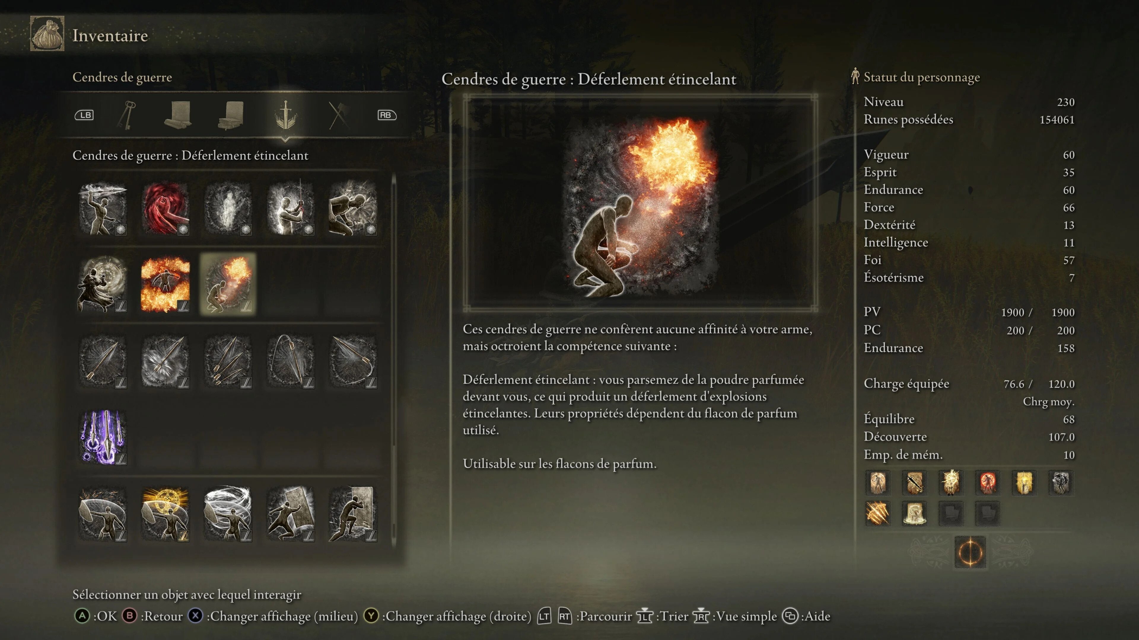Build Parfum Déferlement Étincelant Elden Ring DLC Équipement, talismans et comment le jouer