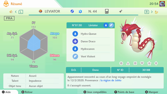 Léviator sous sa forme shiny - Pokémon Écarlate et Violet