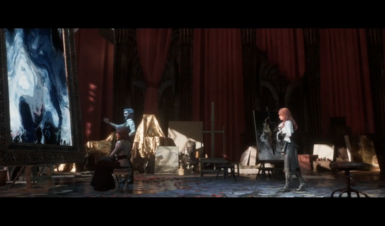 Renoir et Aline dans le monde réel, en train de peindre dans le tableau de Verso, notre monde. - Clair Obscur : Expedition 33