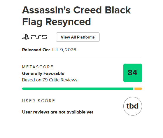 Assassin's Creed Black Flag Resynced