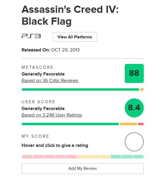 Assassin's Creed Black Flag Resynced