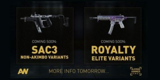 Nouvelles armes Royalty et SAC3