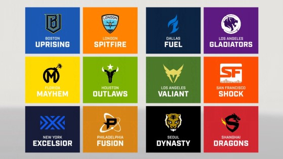 Les douze équipes actuelles de l'OWL - Overwatch