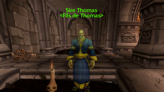 Le fantôme de Sire Thomas Thomson au Monastère Ecarlate - World of Warcraft