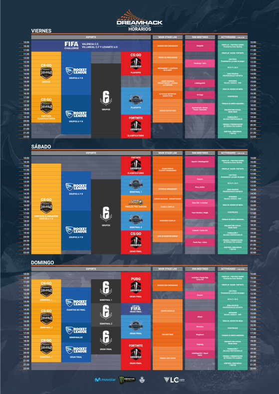 Le planning des 3 jours - Millenium