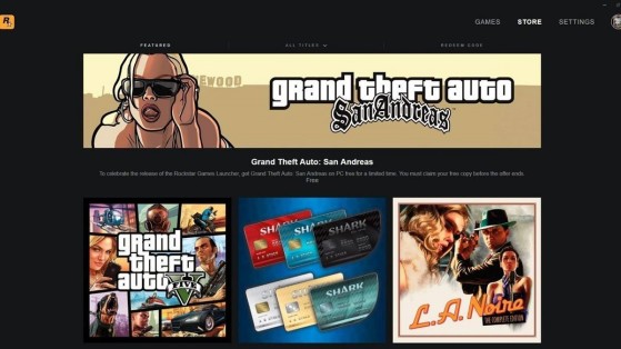 Rockstar Games Launcher : GTA San Andreas gratuit