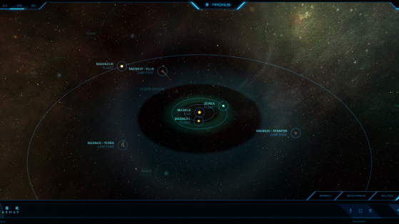 Magnus et ses astres dans la Starmap - Star Citizen