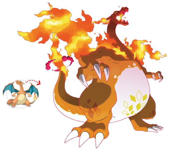 Capacité : Fournaise G-Max qui inflige beaucoup de dégât aux Pokémon n'étant pas de Type Feu (pendant 4 tours) - Pokémon Épée et Bouclier