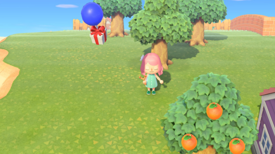 Animal Crossing New Horizons : éclater les ballons, cadeaux dans le ciel