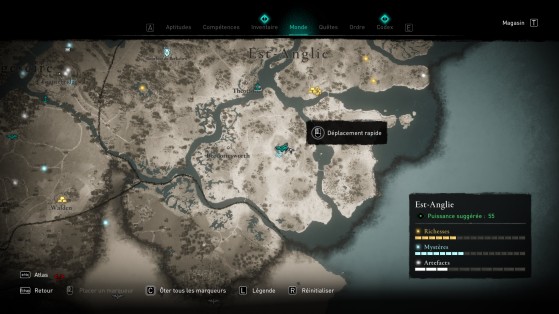 Localisation de la carte au trésor - Assassin's Creed Valhalla