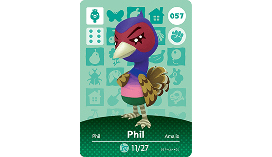 Carte Amiibo de Phil - Animal Crossing New Horizons