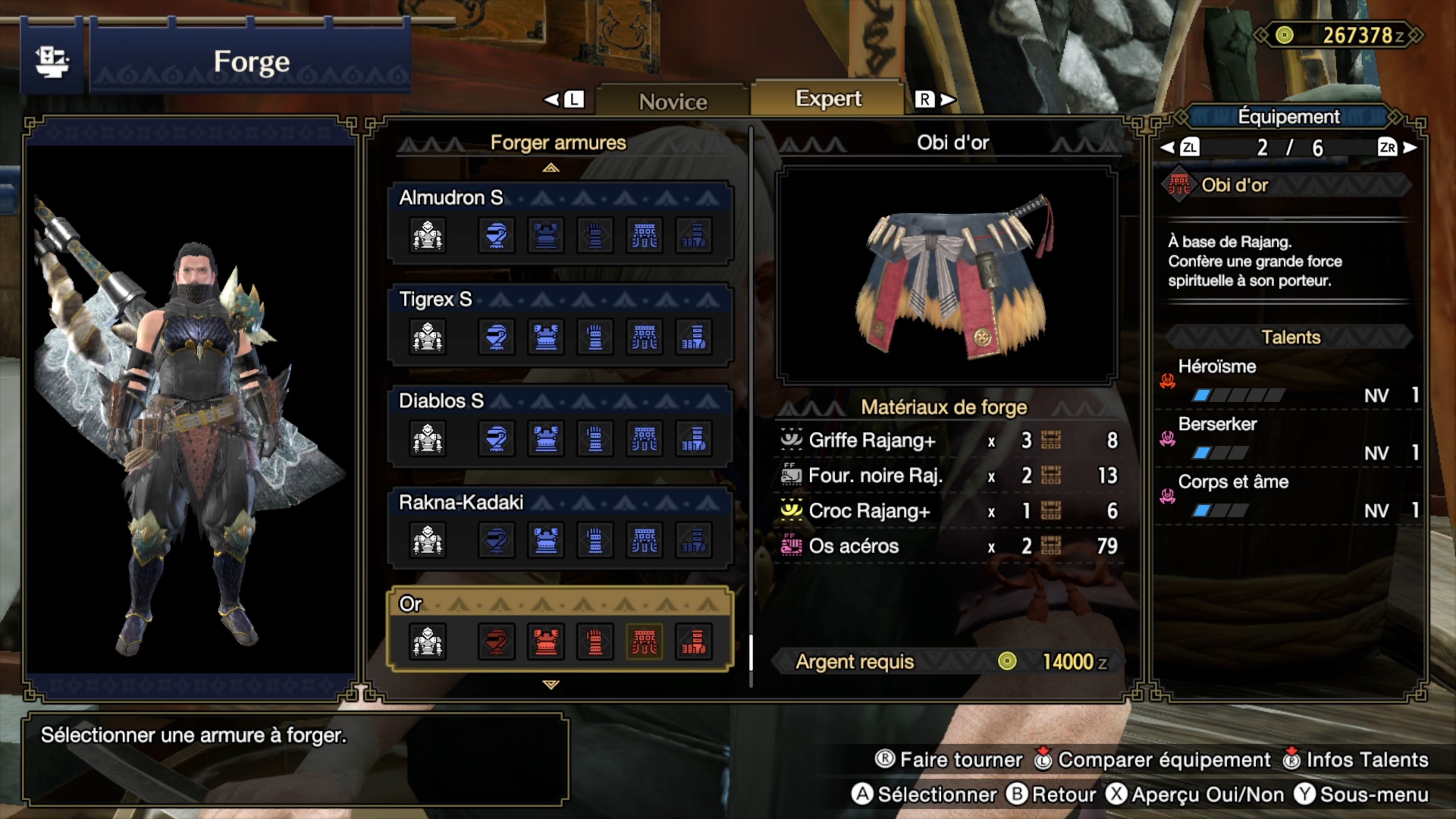 Build Épée longue Monster Hunter Rise Choix d