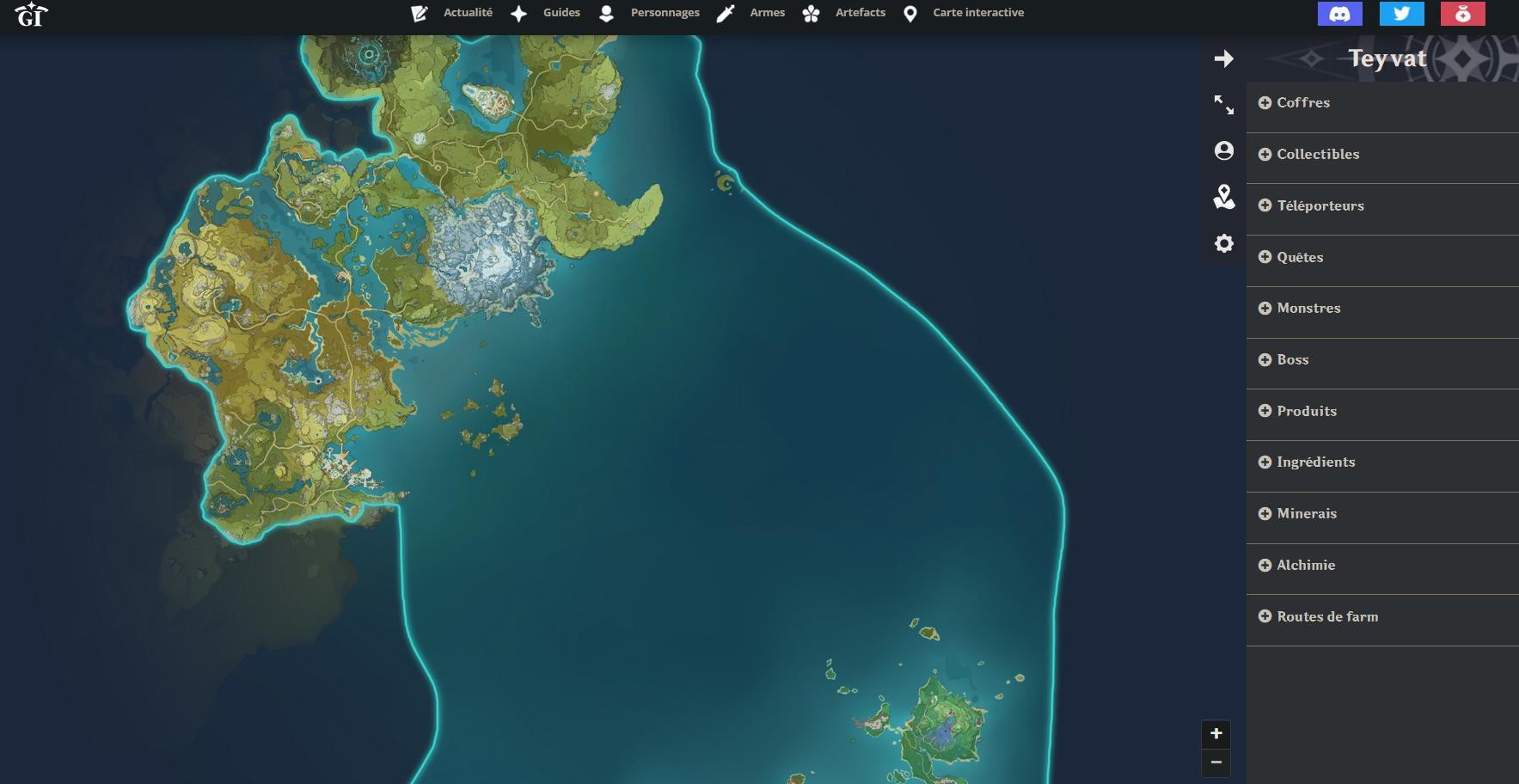 Carte interactive Genshin Impact : Quelles cartes utiliser pour ...