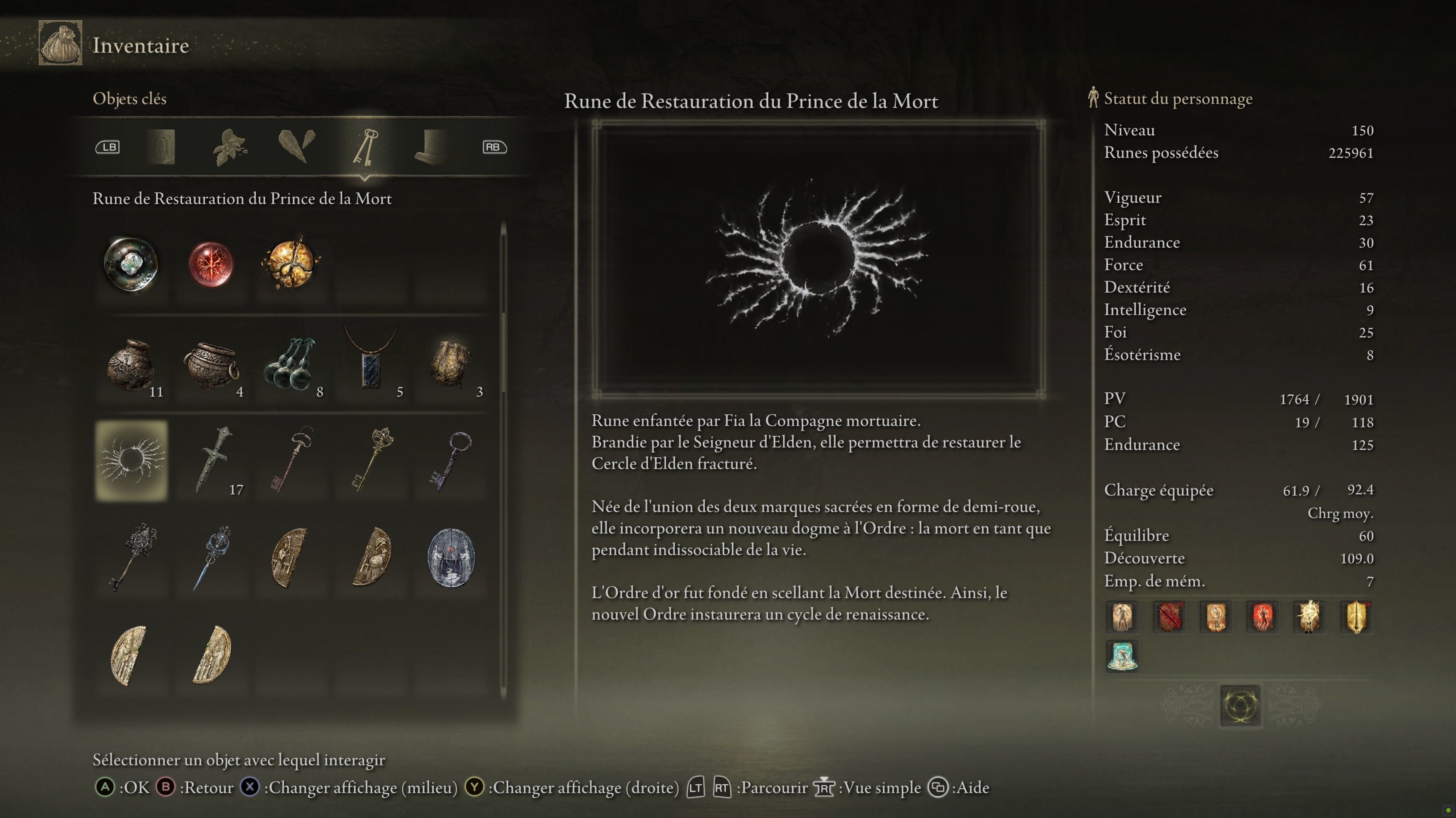 Fia Elden Ring Quêtes, Se faire étreindre et la dague érodée Millenium