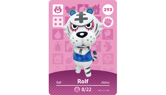Carte Amiibo de Ralf - Animal Crossing New Horizons