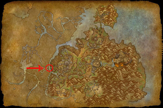 Localisation de l'entrée de la Grotte de Zaralek - World of Warcraft