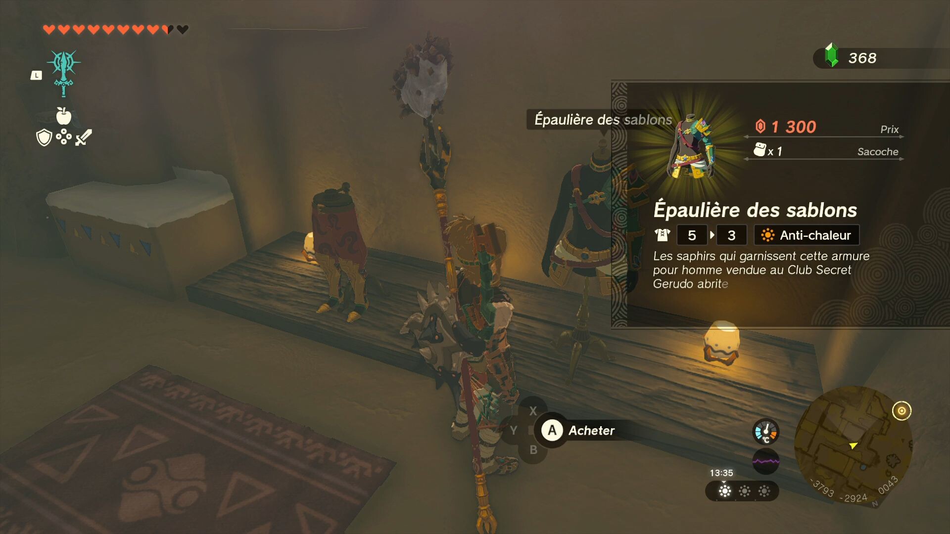 Tenue antichaleur Zelda Tears of the Kingdom Comment obtenir la tenue des sablons des Gerudo