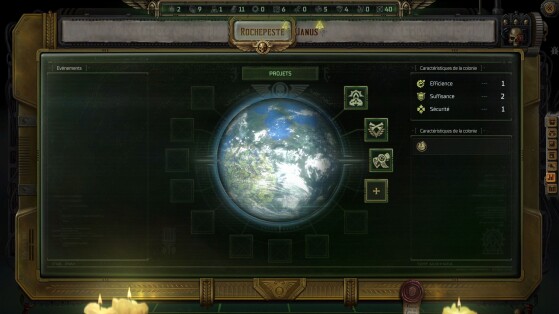 Écran de gestion de colonie - Warhammer 40,000: Rogue Trader