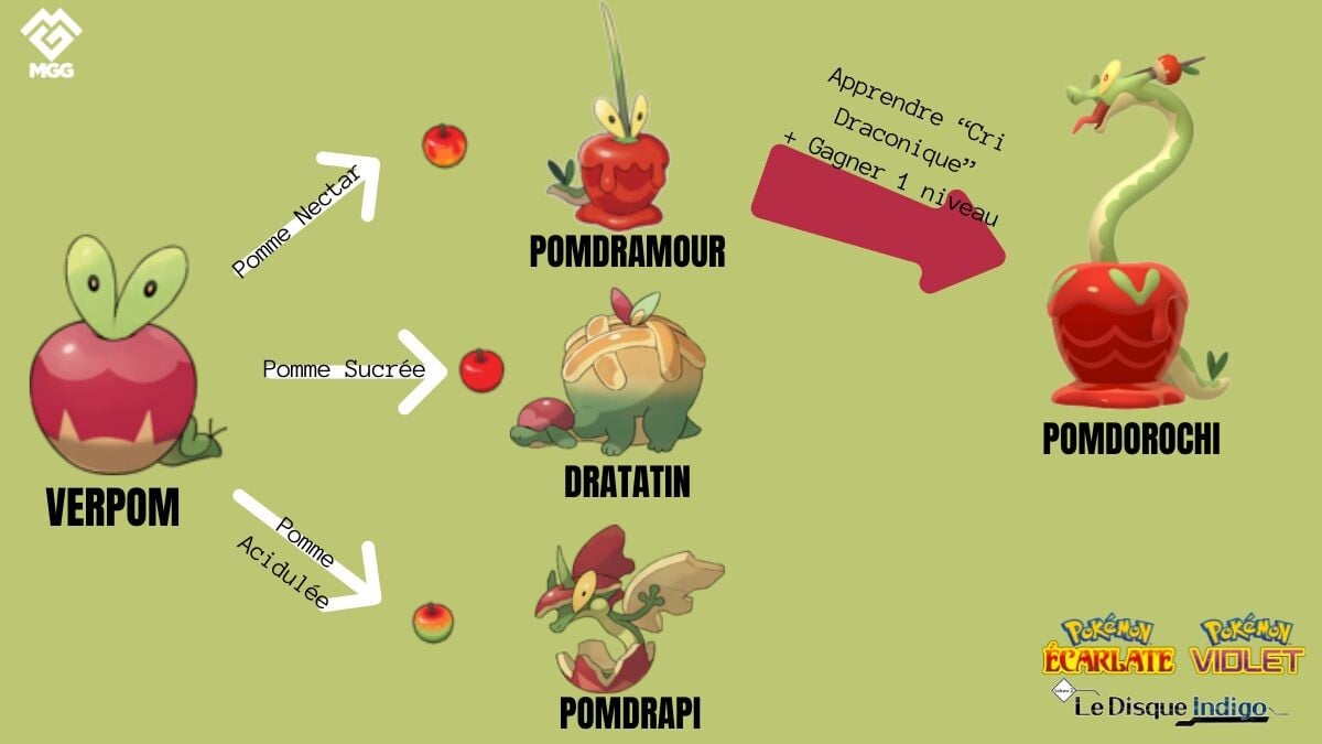 Pomdorochi Pokémon Ecarlate et Violet Comment faire évoluer Pomdramour dans le DLC 2 ? Millenium