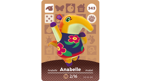 Carte Amiibo d'Anabelle - Animal Crossing New Horizons