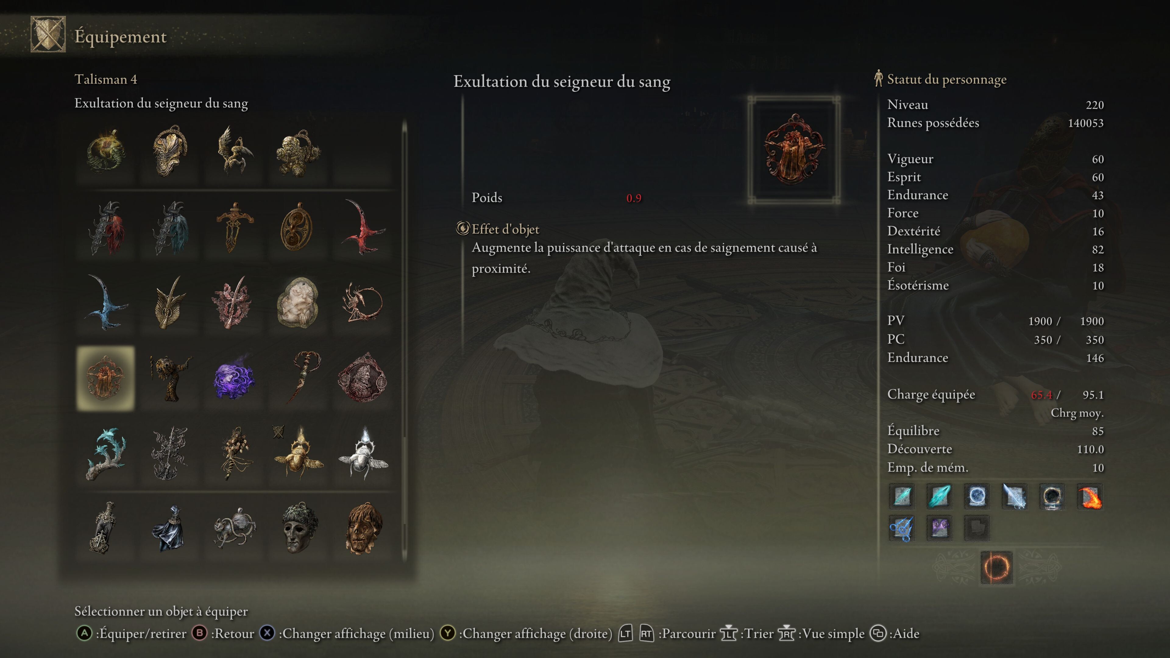 Build Sorcier Épines impénétrables Saignement Elden Ring Shadow of the Erdtree Choix d