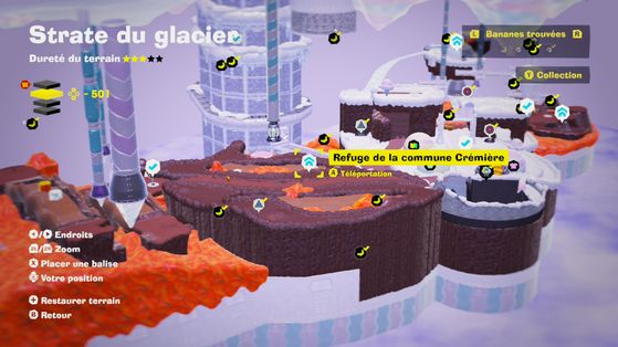 Emplacement du Parcours Défi 3 - Donkey Kong Bananza