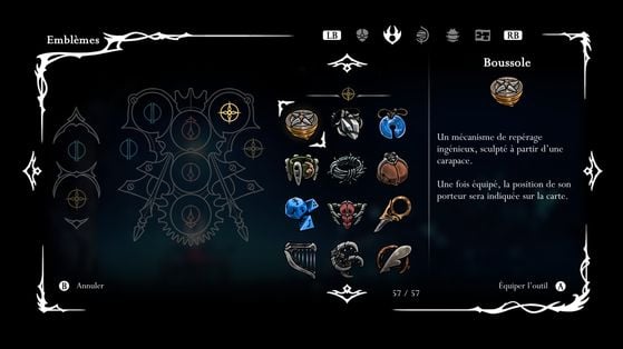 Boussole - Hollow Knight : Silksong