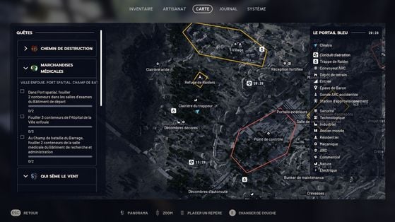 Emplacement de l'objectif sur la carte - Arc Raiders