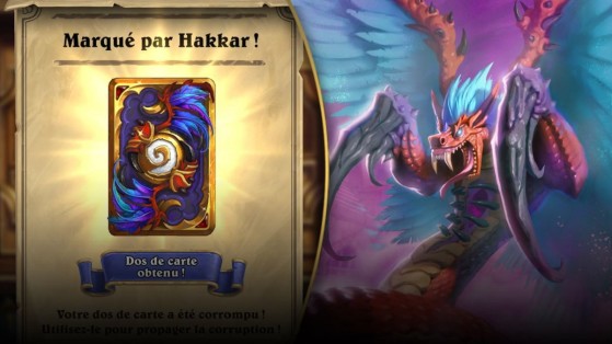 Hearthstone : event Malédiction d'Hakkar, dos de carte (Curse of Hakkar)