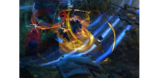 L'Explosion fulminante en image, la grosse zone dorée - World of Warcraft