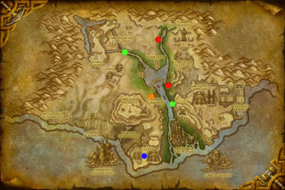 Cartes des événements bonus d'Uldum (Empire Noir) - World of Warcraft