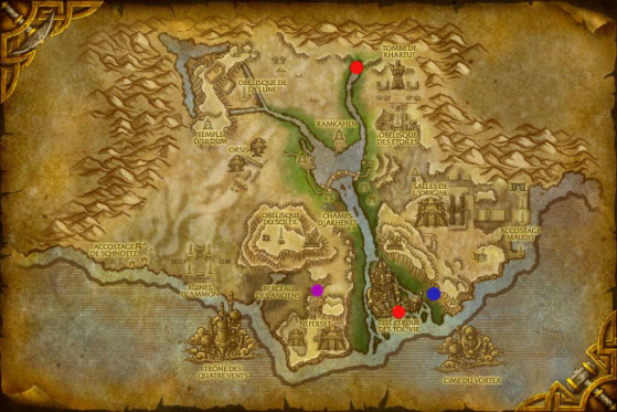 Cartes des coffres d'Uldum (Empire Noir) - World of Warcraft