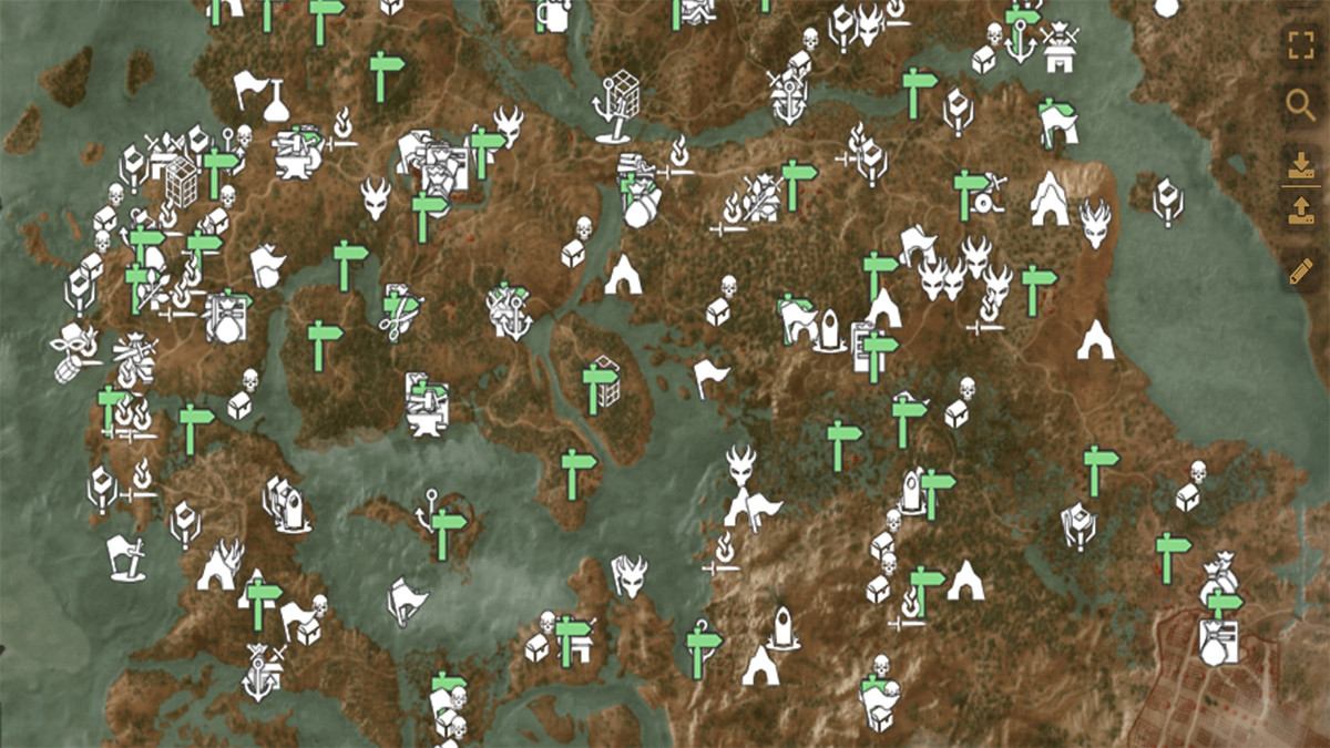Ведьмак 3 карта мира со всеми отметками