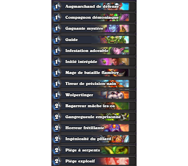 Hearthstone Guide deck Chasseur Highlander Millenium