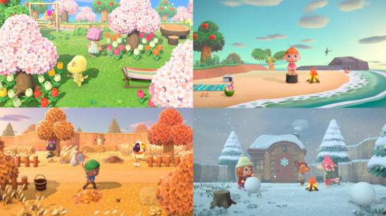 Animal Crossing New Horizons : les saisons et leurs différences
