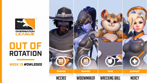 Overwatch - Overwatch League : Rotation du Héros Pool commun, semaine 13 OWL, du 27 avril au 4 mai