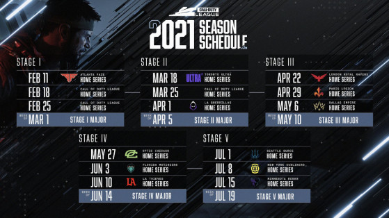 Le calendrier des Home Series de la Call of Duty League 2021