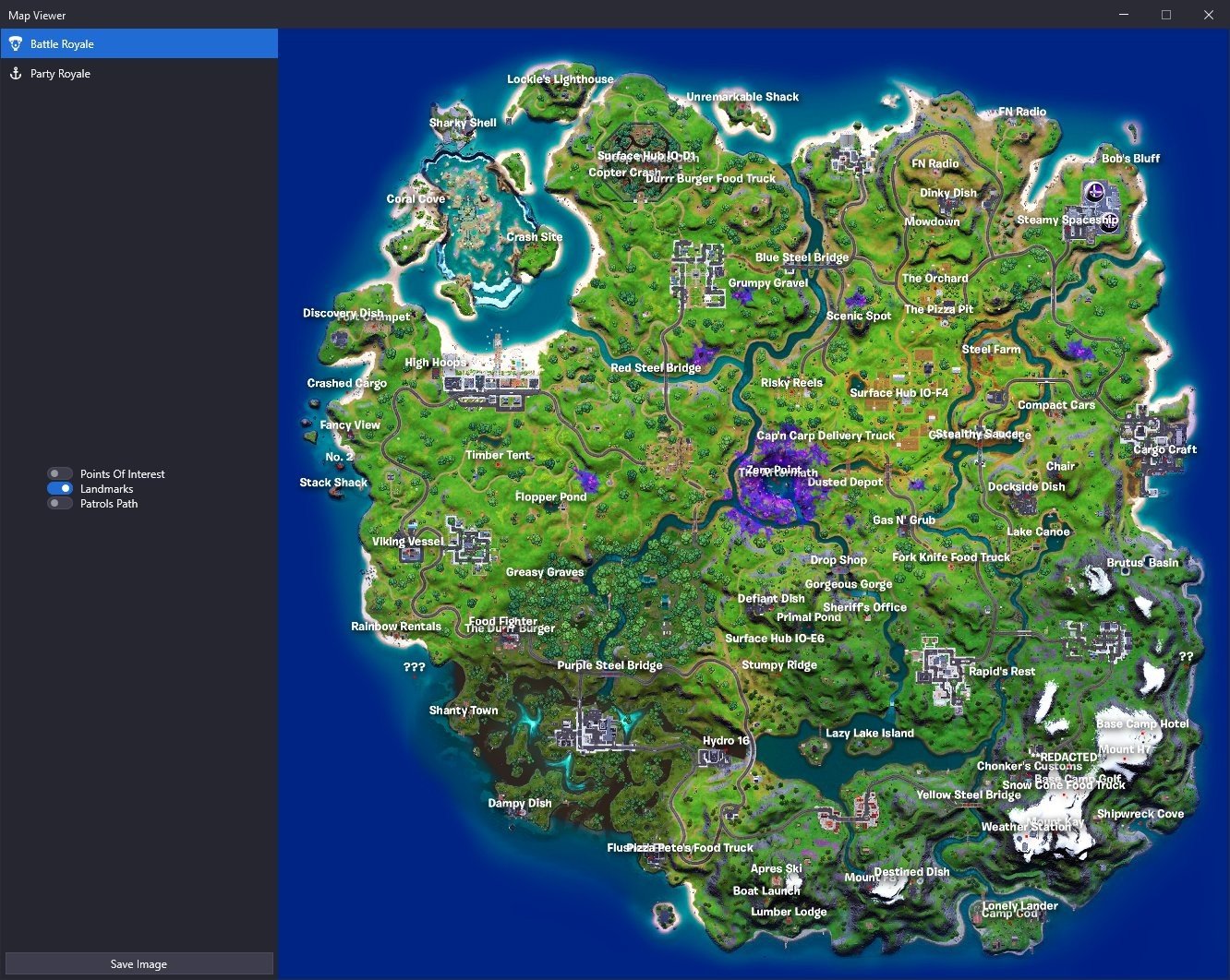 Fortnite saison 7 nouvelle carte ( map ) et nouveaux lieuxdits