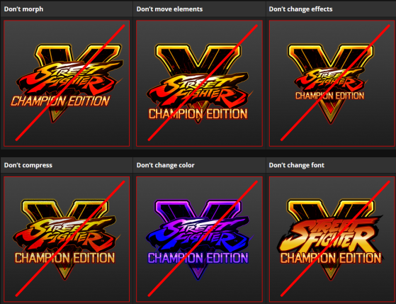 Il est également interdit de modifier le visuel du jeu - Street Fighter V