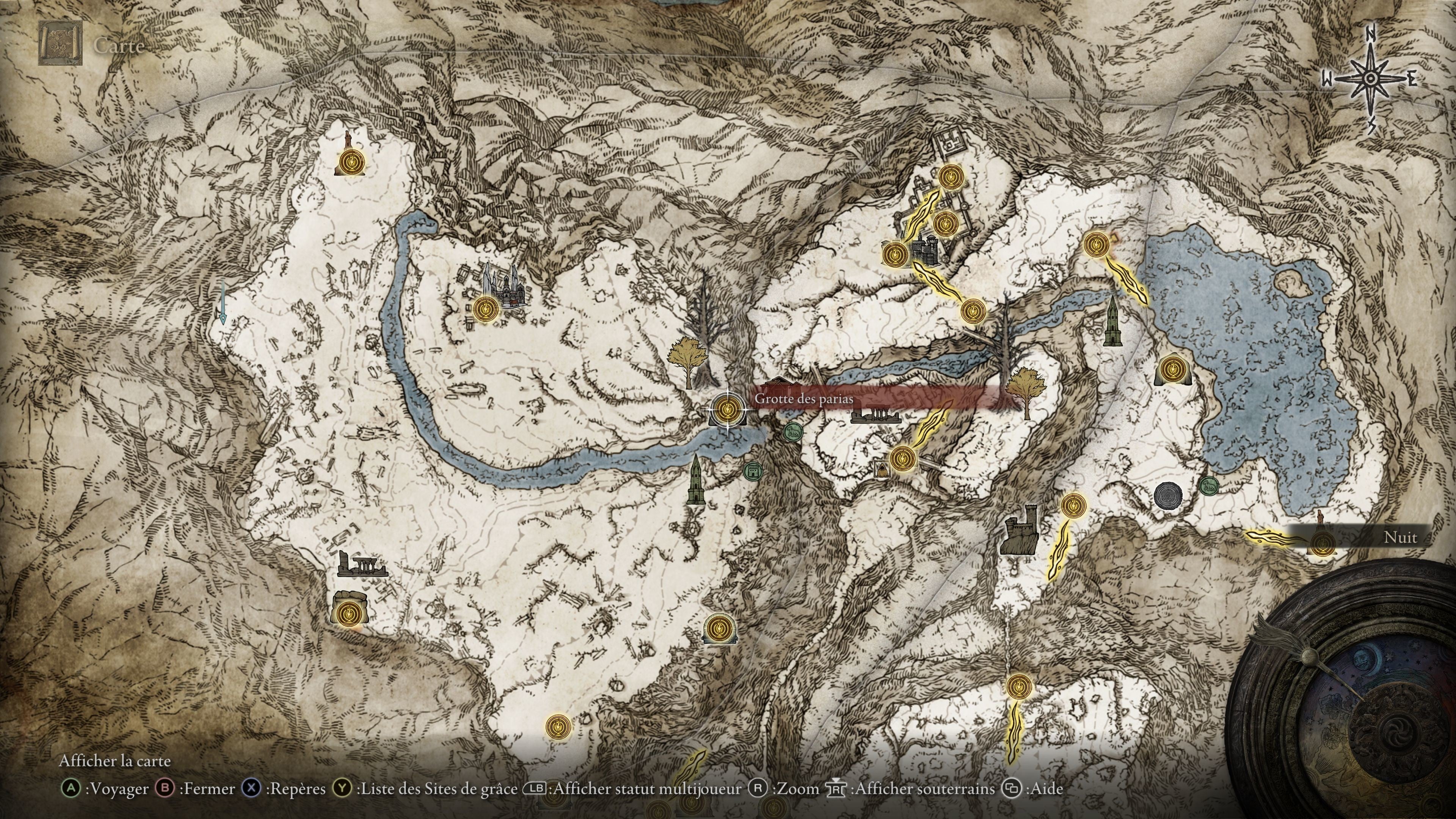 Grotte des parias Elden Ring Obtenir l'Espadon de l'ordre d'or