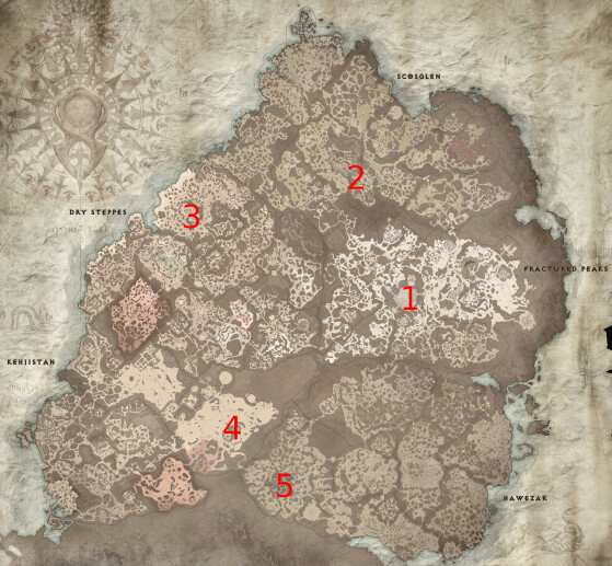Ordre des zones de Diablo 4 - Diablo IV