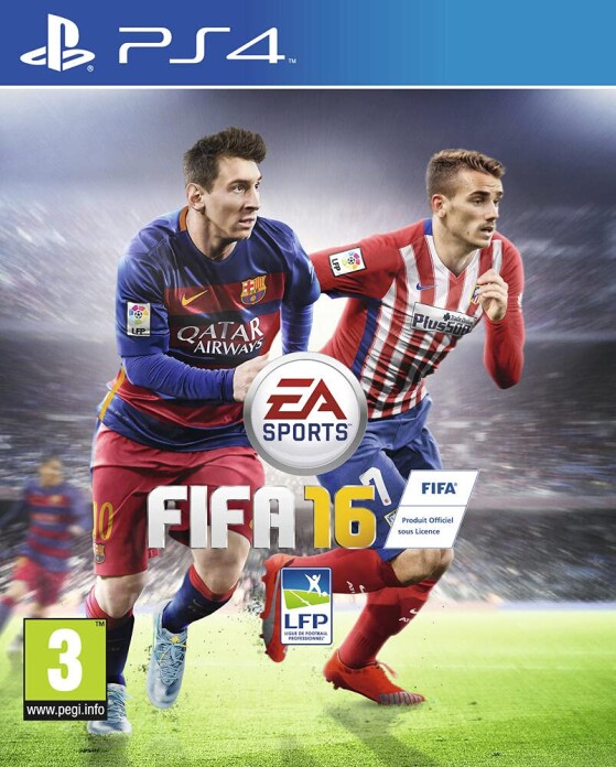 FIFA 16 couverture avec Lionel Messi et Antoine Grizeman - FIFA 23
