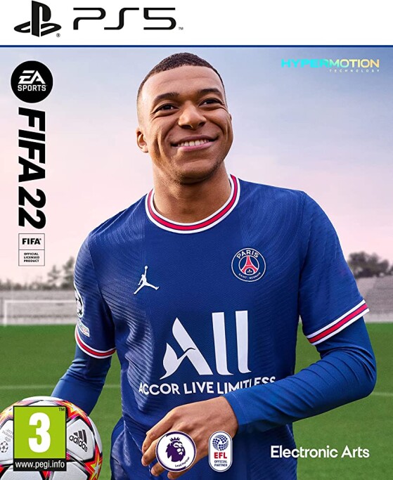 FIFA 22 couverture avec Kylian Mbappé - FIFA 23