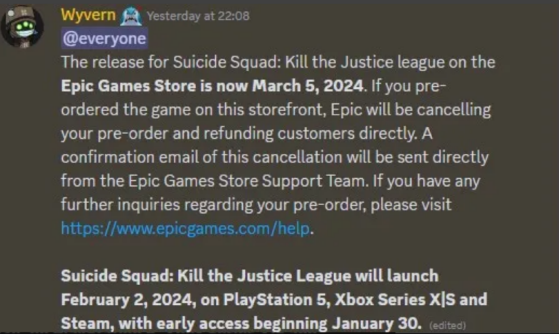 Source : Discord Rocksteady Studios - Suicide Squad: Kill the Justice League